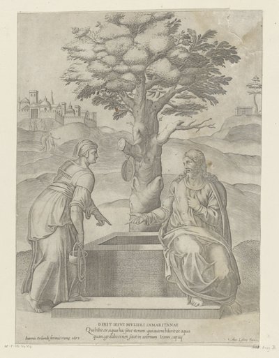 Christ et la femme samaritaine au puits - Anonymous