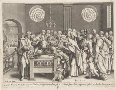 Christ guérit la belle-mère de Pierre - Anonymous