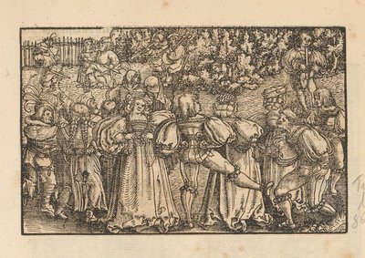 Foule dansante dans un jardin - Anonymous