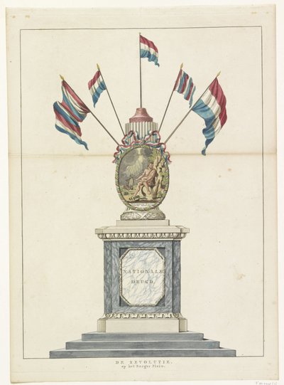 La Révolution, décoration sur la Place Royale, 1795 - Anonymous