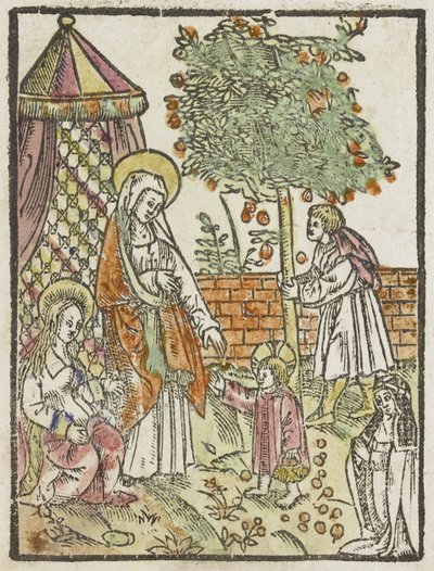 La Sainte Famille dans le jardin - Anonymous