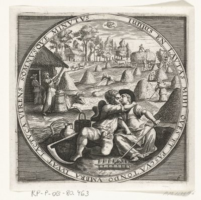 Le mois de juin, fenaison, vers 1600 - Anonymous