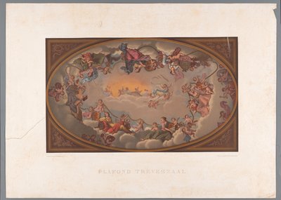 La peinture de plafond de la salle des Trêves, au Binnenhof - Anonymous