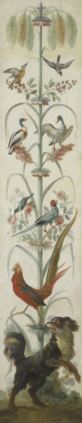 Représentation décorative avec plantes et animaux - Anonymous