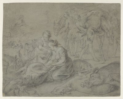 Diane et ses nymphes après la chasse - Anonymous