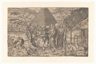 Ivresse de Noé et Tour de Babel - Anonymous