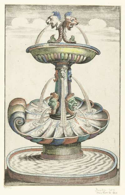Trois bassins superposés (série Architectura Curiosa Nova) - Anonymous