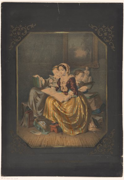 Trois filles lisant - Anonymous