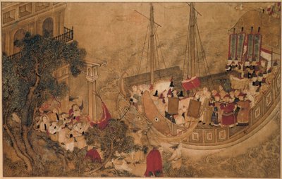 Un navire chinois accoste près d