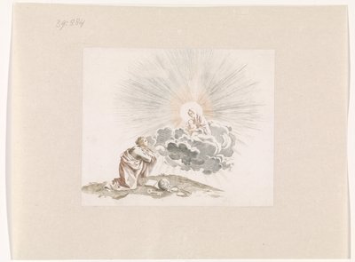 Une femme prie Marie avec l