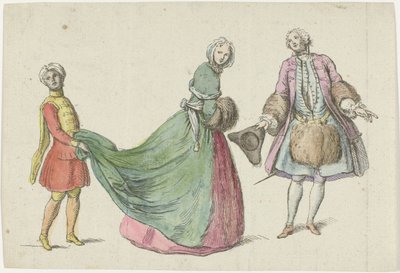 Homme et femme élégants avec page noir - Anonymous