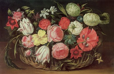 Fleurs dans un panier - Anonymous