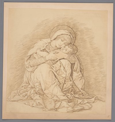 Reproduction photographique de la gravure Vierge à l
