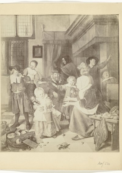 Reproduction photographique du tableau La fête de Saint-Nicolas de Jan Steen - Anonymous