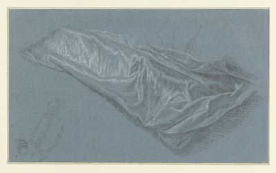 Tissu drapé avec en bas la poignée d