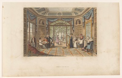 Compagnie dans une bibliothèque - Anonymous