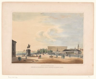 Vue de Gustav Adolfs torg, à Stockholm - Anonymous