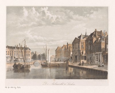 Vue sur le marché aux anguilles à Leyde - Anonymous