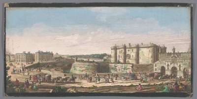 Vue de la Bastille et de la Porte Saint-Antoine à Paris - Anonymous