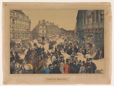 Vue du Boulevard des Italiens à Paris - Anonymous