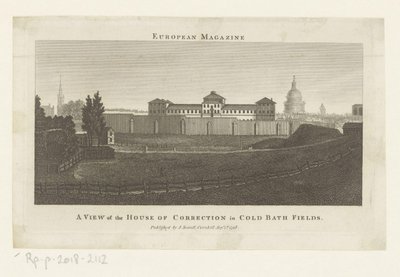 Vue de la prison de Coldbath Fields, à Londres - Anonymous