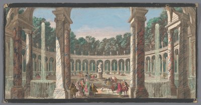 Vue sur la Colonnade dans le Jardin de Versailles - Anonymous