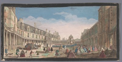 Vue de la Cour Ovale de Fontainebleau - Anonymous