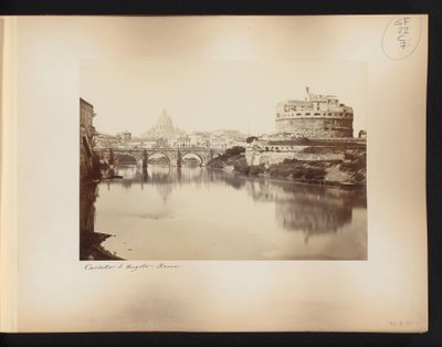 Vue du château Saint-Ange, du Tibre et de Saint-Pierre à Rome, Italie - Anonymous