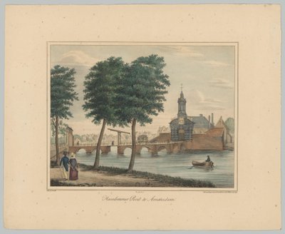 Vue de la porte de Haarlem à Amsterdam (Gezichten van de Zes Voornaamste Poorten der Stad Amsterdam. 1ste Cahier) - Anonymous
