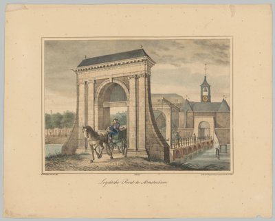 Vue de la porte de Leyde à Amsterdam - Anonymous