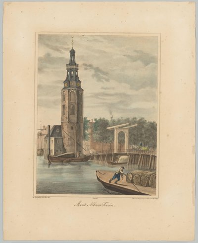 Vue de la tour Montelbaan à Amsterdam (Vues des six principales tours de la ville d