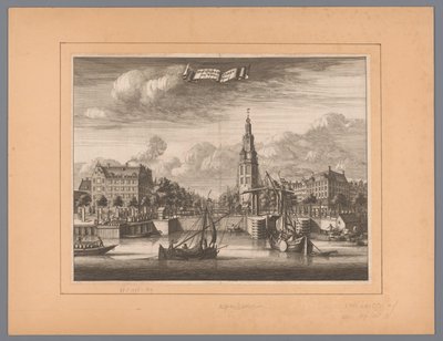 Vue de la tour Montelbaan à Amsterdam - Anonymous