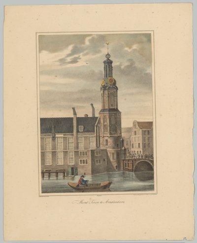 Vue de la tour de la Monnaie à Amsterdam - Anonymous