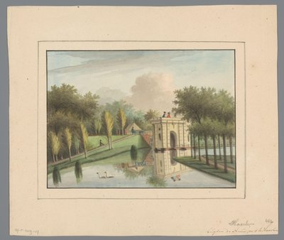Vue sur la Nieuwpoort à Haarlem - Anonymous