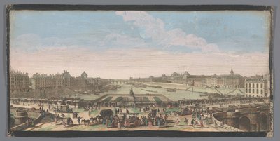Autre vue particulière de Paris prise du milieu du Pont Neuf regardant vers le Pont Royal - Anonymous