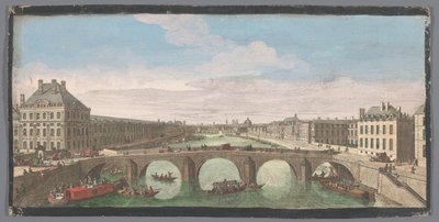 Vue du Pont Royal sur la Seine à Paris, en direction du Pont Neuf - Anonymous