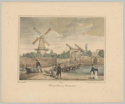 Vue sur la Raampoort à Amsterdam - Anonymous