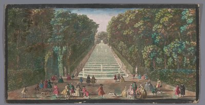Vue des cascades du jardin du Château de Marly - Anonymous