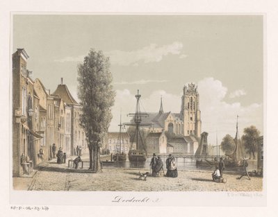 Vue sur le port de Dordrecht - Anonymous