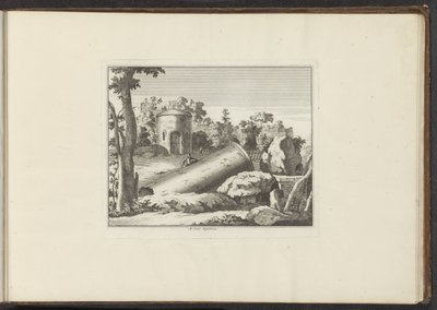 Vue sur la ruine de M. Curty (Paleizen en monumenten in Venetië, Livorno, Napels en Rome) - Anonymous