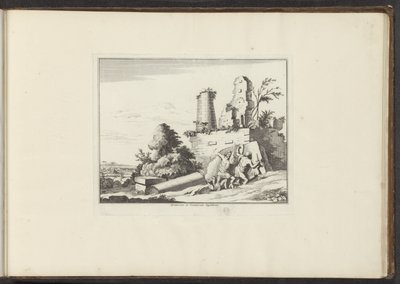 Vue de la ruine du tombeau des Horatii et des Curatii à Rome - Anonymous