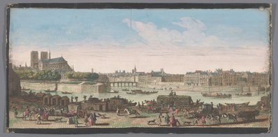 Vue de la ville de Paris depuis le Quai de Miramion - Anonymous