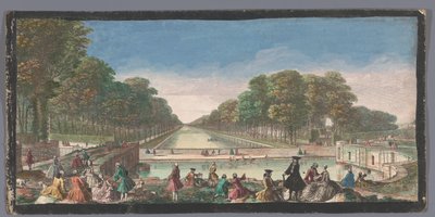 Vue du Grand Canal dans le jardin du Palais de Fontainebleau - Anonymous