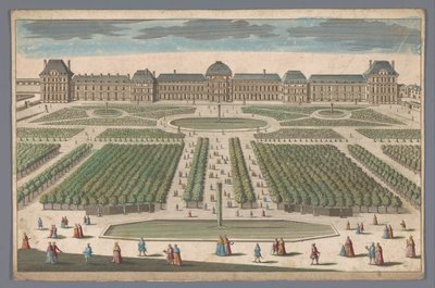 Vue sur le Palais des Tuileries à Paris depuis le Jardin des Tuileries - Anonymous
