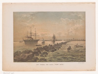 Vue du canal de Suez à Port-Saïd - Anonymous