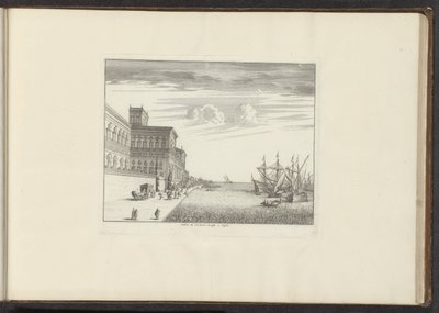 Vue du palais du cardinal Caraffa sur la côte à Naples - Anonymous