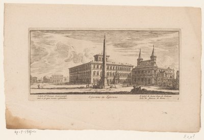 Vue de la place derrière la basilique Saint-Jean-de-Latran, à Rome - Anonymous