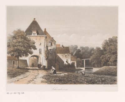 Vue de la porte de la ville de Schoonhoven - Anonymous