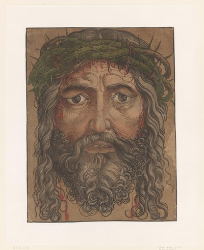 Visage du Christ avec couronne d