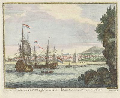 Vue de la ville de Messine depuis l
